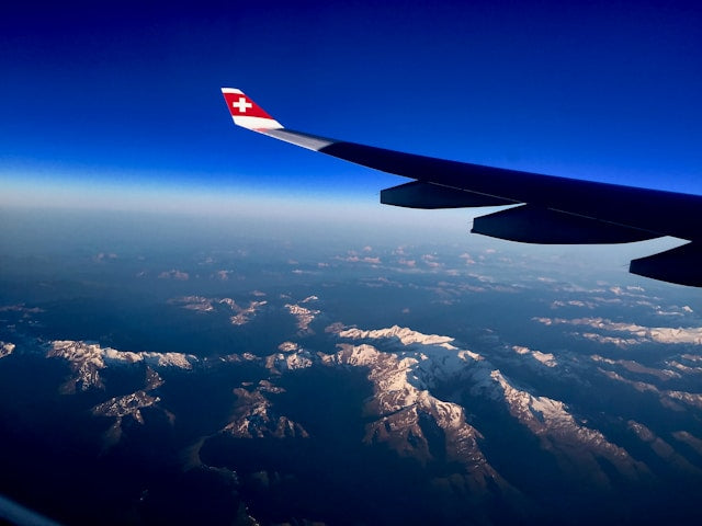 an airplane at high altitude