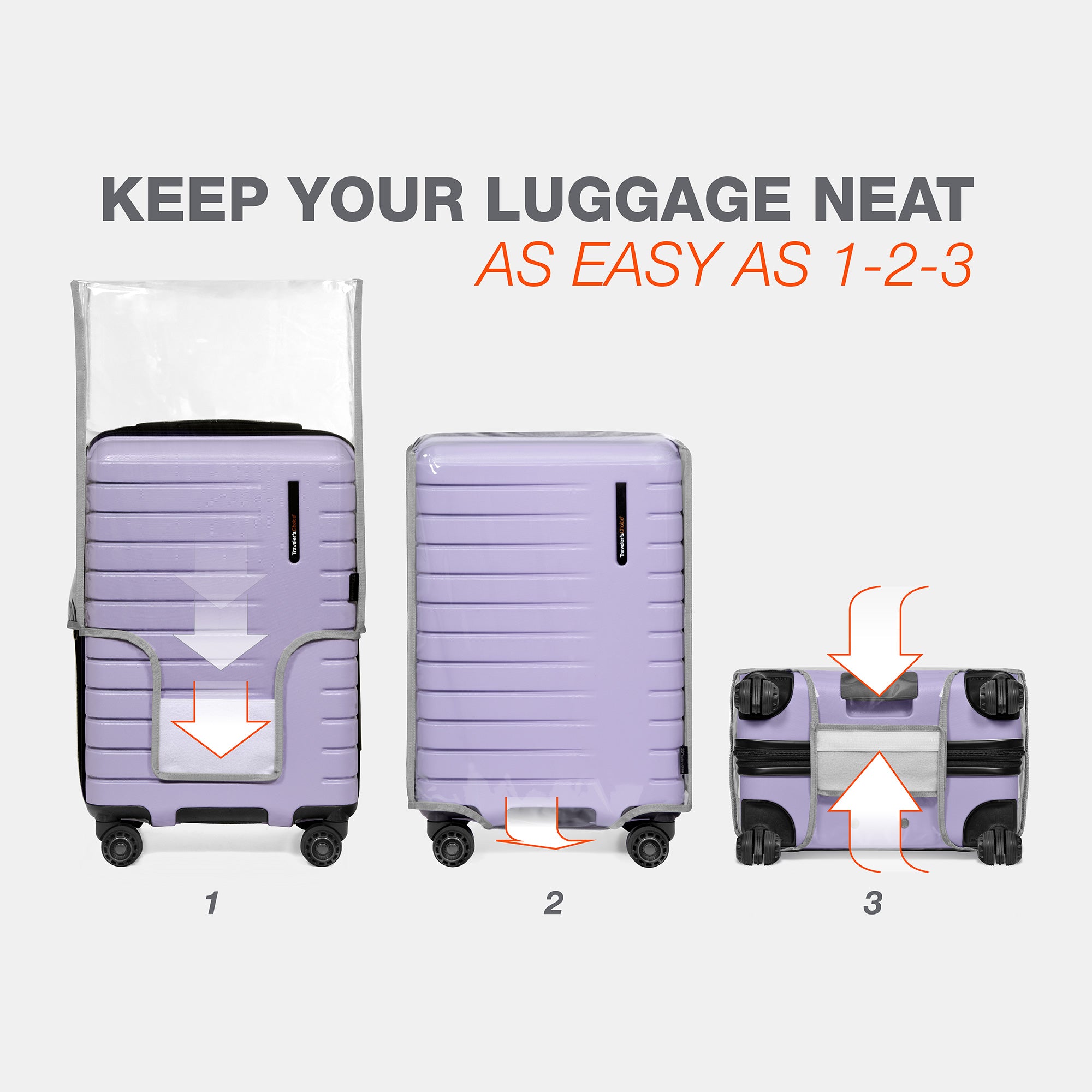 Traveler&#39;s Choice Clear Luggage Cover